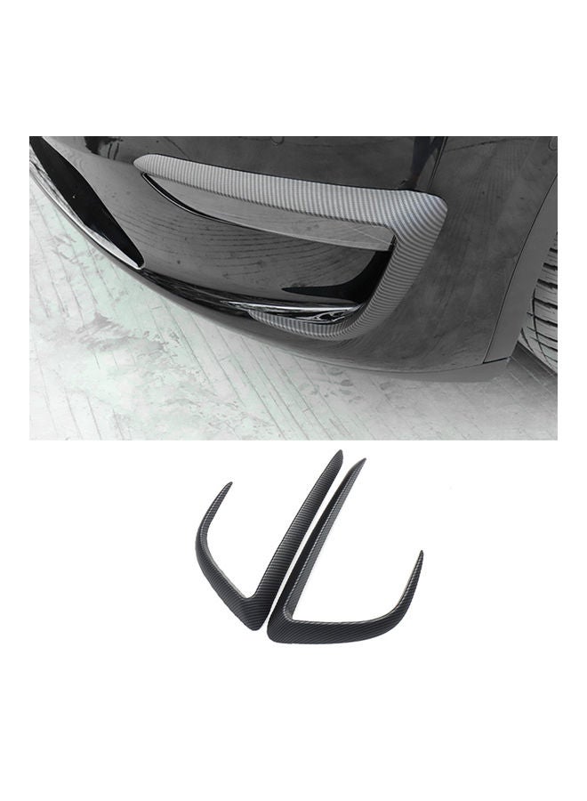 Generic 2-Piece Replacement Carbon Fiber Front Fog Light Trim For Tesla Model Y 2020 2021  - Image 5
