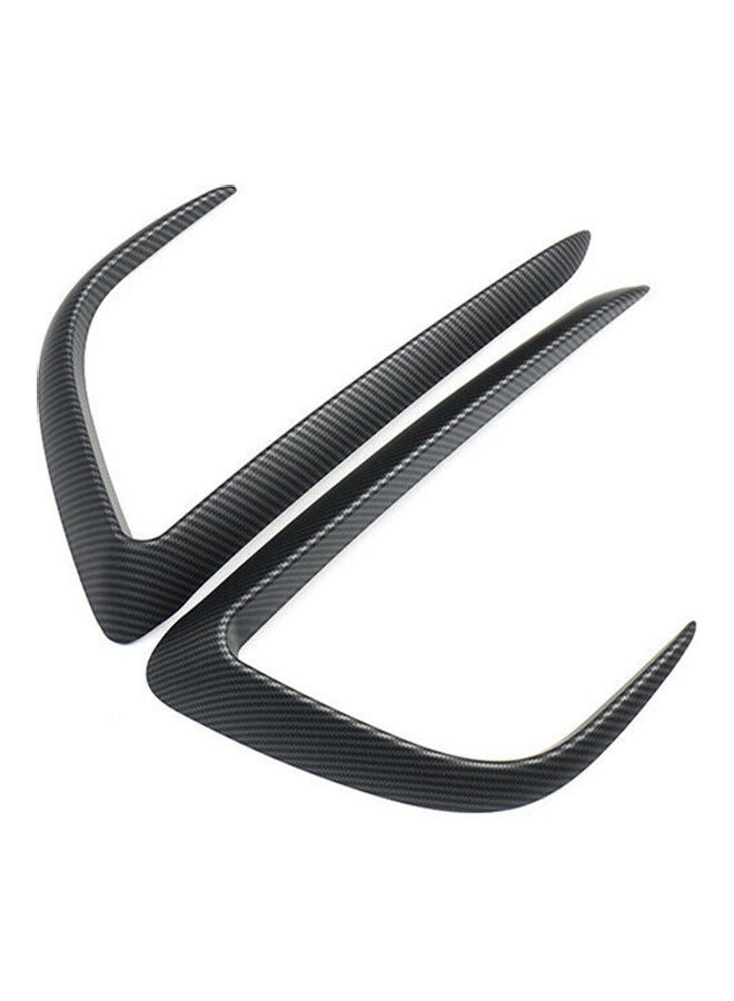 Generic - 2-Piece Replacement Carbon Fiber Front Fog Light Trim For Tesla Model Y 2020 2021 - Image 1