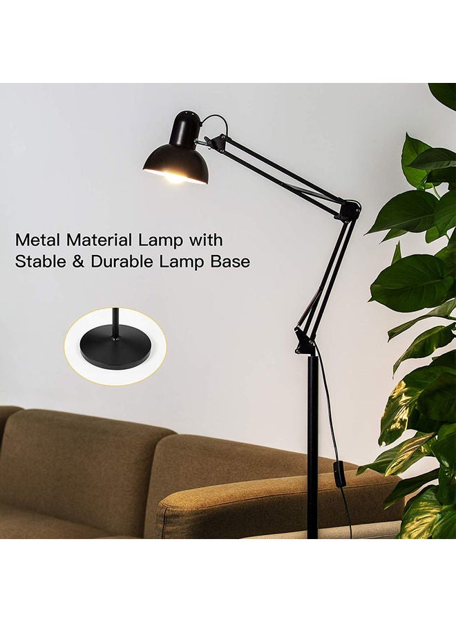 Arabest Metal Standing Frool Lamp 56x14x13.5cm With Warm Light 9 Watt Black  - Image 4