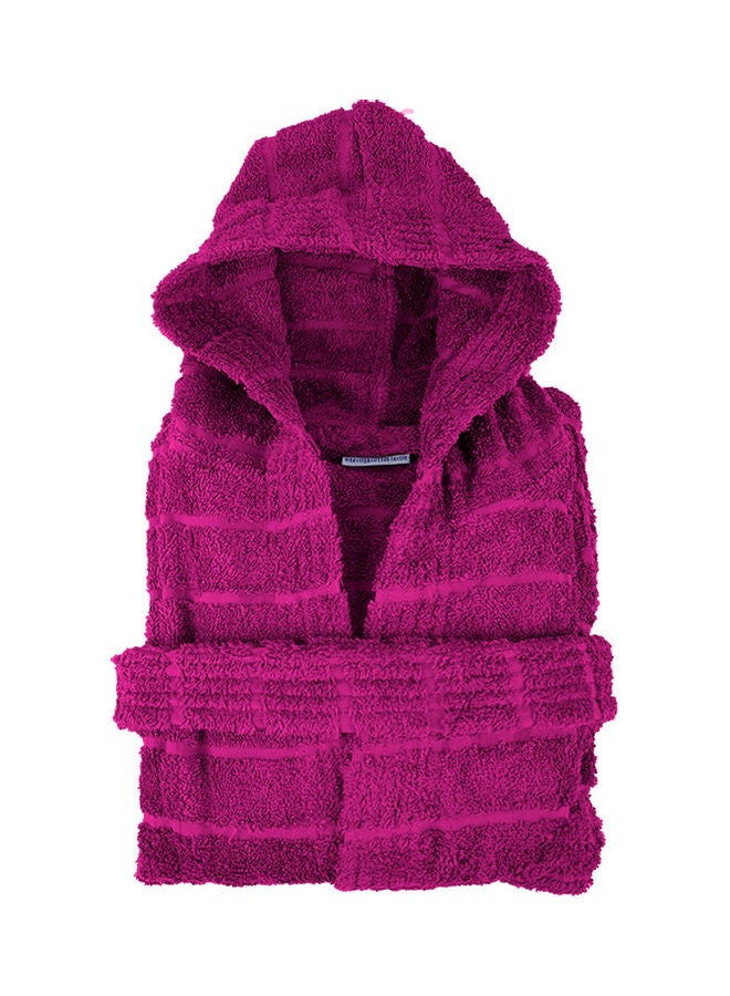 SANA - Egyptian Cotton Hooded Bath Robe For 16 Years Fuchsia 94cm - Image 1