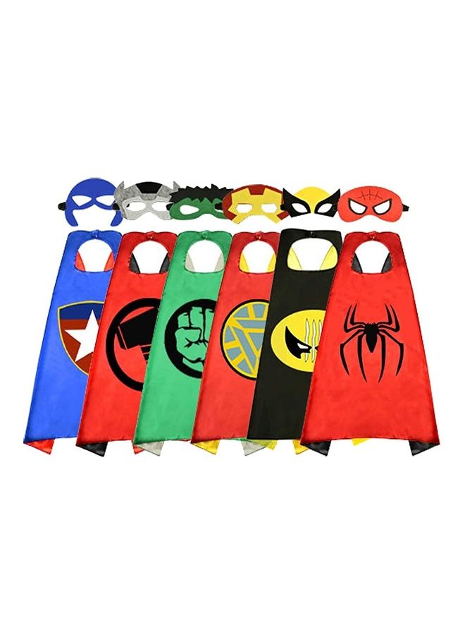 XiuWoo 6-Piece Superhero Cape And Mask Costume