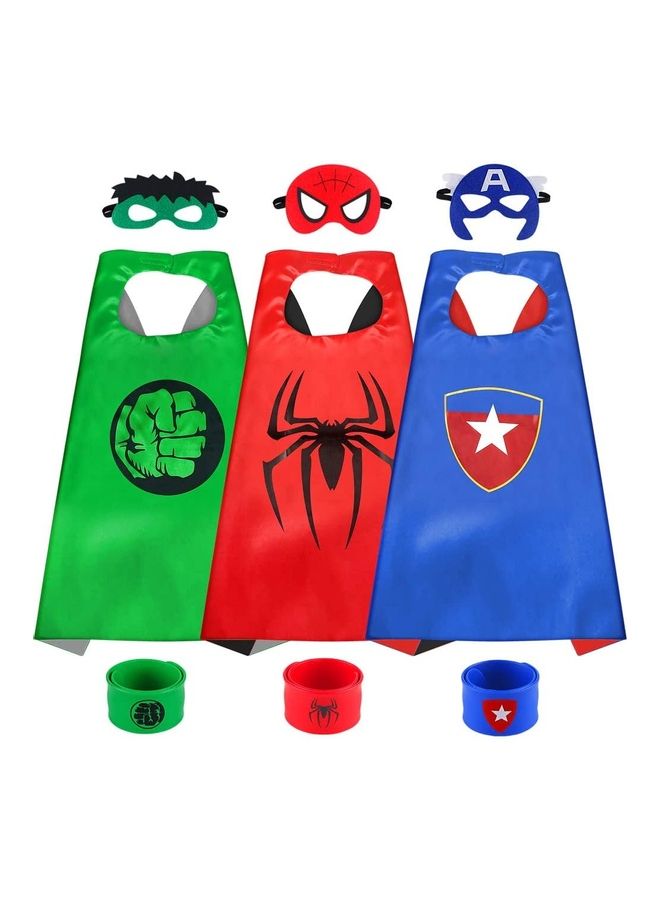 XiuWoo 3-Piece Superhero Cape And Mask Costume - Image 1