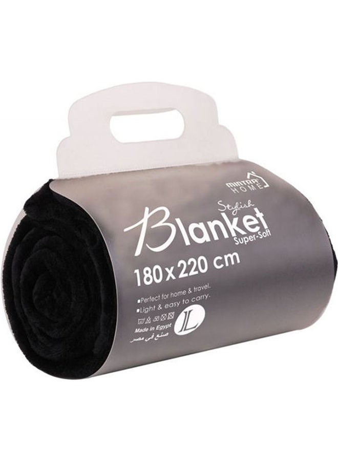 Warming Microfiber Blanket Polyester Black 220x180cm - v1624367846/N48485820A_1