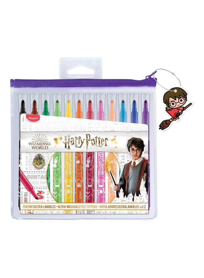 Maped 12-Piece Harry Potter Design Felt Pen Multicolour