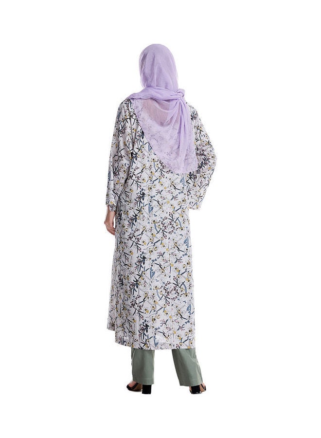 هانيميدو طقم كورتي وبنطال طويل بطبعة زهور متعدد الألوان - Image 2