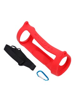 3-Piece Bluetooth Speaker Protective Cover Case With Strap Multicolour