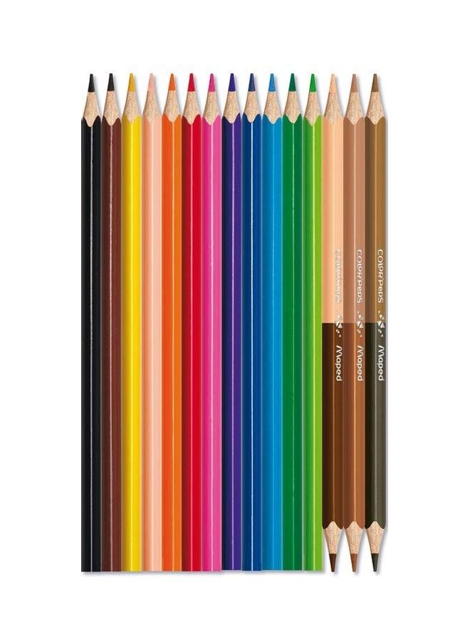 Maped 15-Piece Dual Colour Pencils Multicolour - Image 2