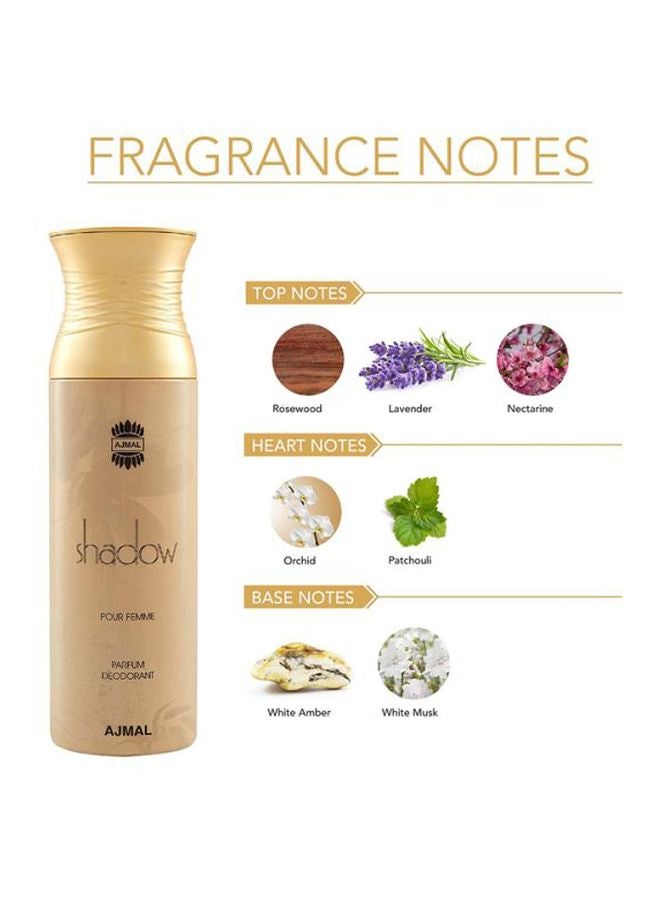 Ajmal Shadow Deodorant Spray gold 200ml  - Image 3