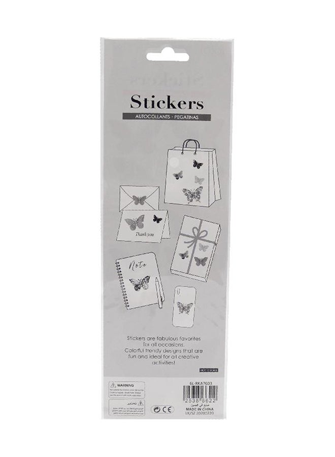 روكو ملصقات على شكل فراشات بألوان باستيل - Image 2