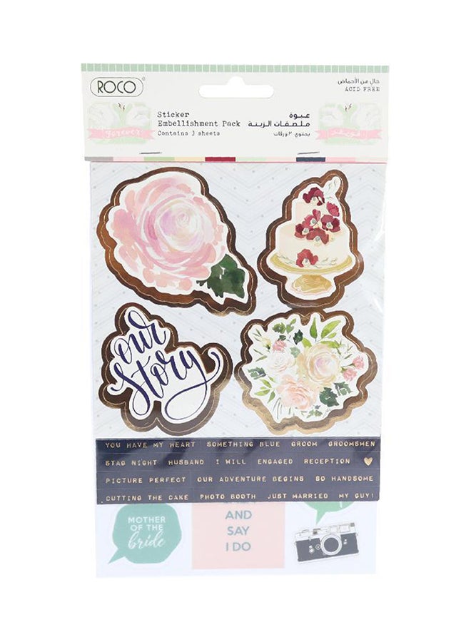ROCO Forever Floral Assorted Colour Sticker - Image 1