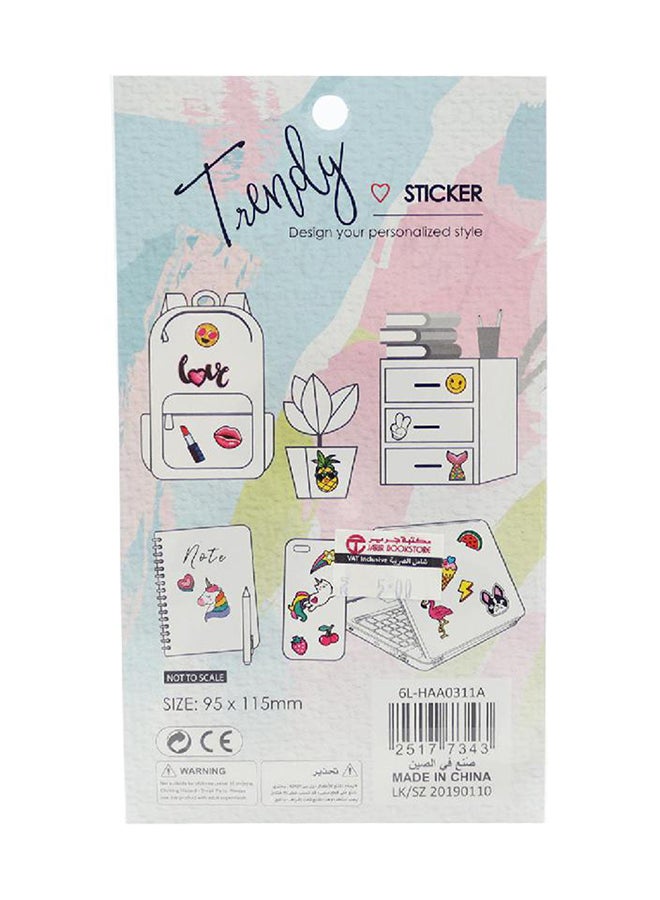 روكو ملصقات تريندي بتصميم أناناس وقوس قزح - Image 2