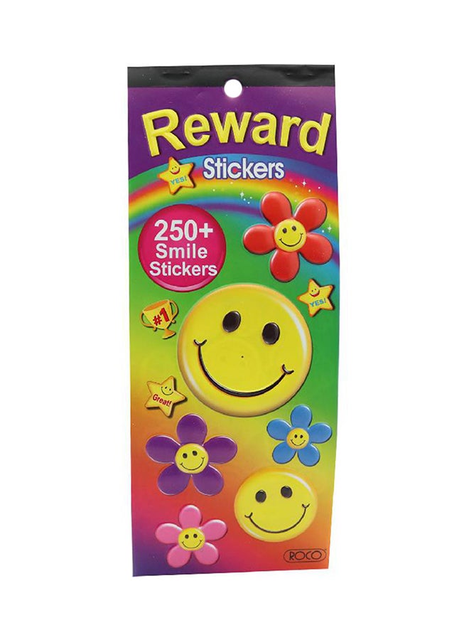 روكو طقم ملصقات مكافأة بتصميم وجه مبتسم - Image 1