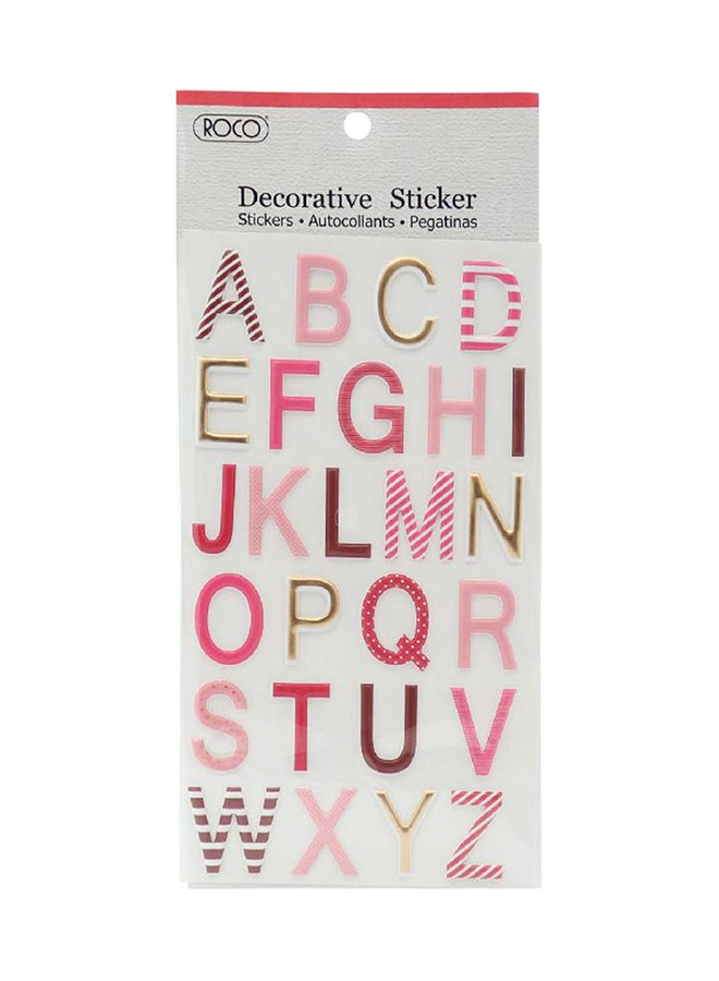 روكو مجموعة ملصقات بتصميم الأحرف من A إلى Z - Image 1