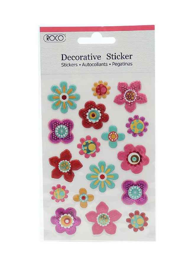 روكو مجموعة ملصقات بتصميم زهور - Image 1