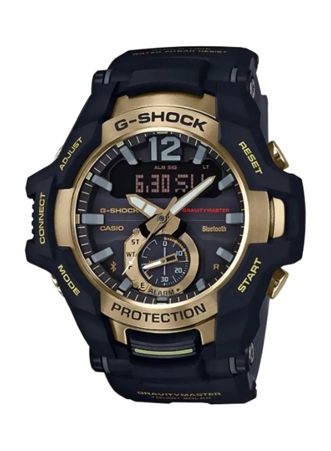 كاسيو ساعة يد جي-شوك بعقارب ورقمية مقاومة للماء طراز GR-B100GB-1ADR - مقاس 54 مم - لون أسود للرجال - Image 1