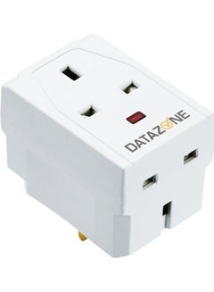 Datazone DZ-PS-04 Three Ports Multi Use Support  Adapter White 10cm  - Image 1