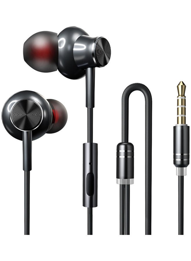 Noise Reduction Wired Sport Headset Grey