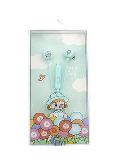 Stereo Wired Cartoon Earphones Blue