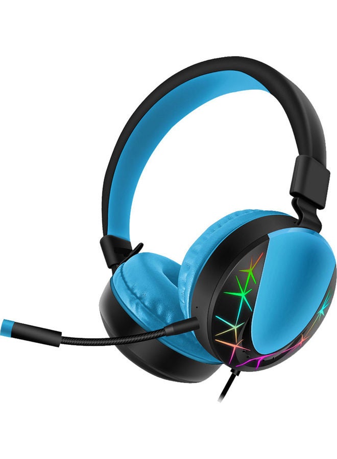 Luminous Retractable Dynamic Headphone Blue
