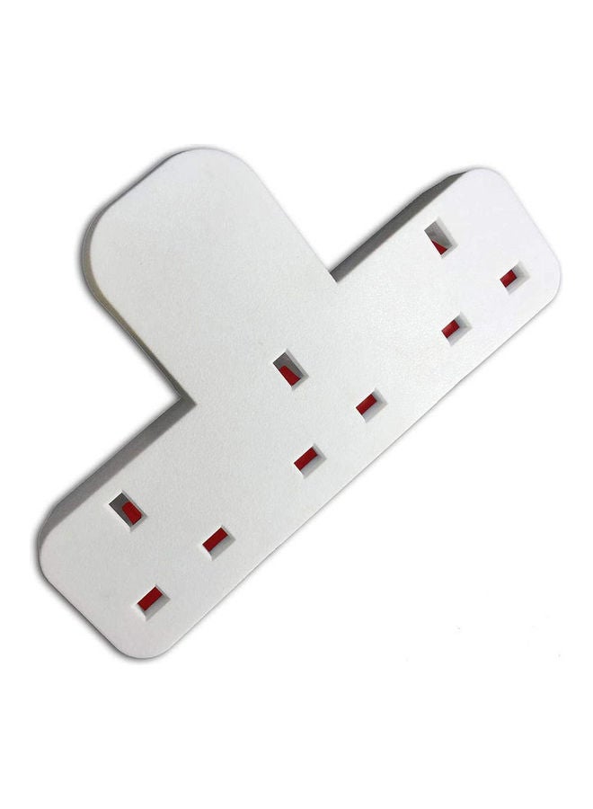 Datazone DZ-7012 Three Way Socket Adapter White 22cm  - Image 2