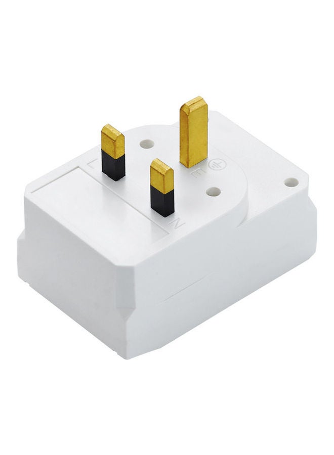 Datazone DZ-PS-05 One Socket Adapter With 2 USB Ports White 11cm - Image 5