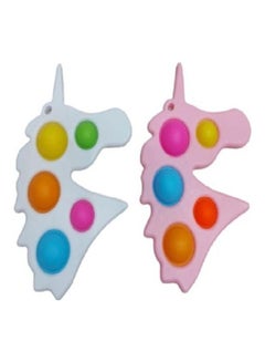 Generic 2-Piece Pop Fidget Toy Simple Dimple Unicorn 5 Bubble 