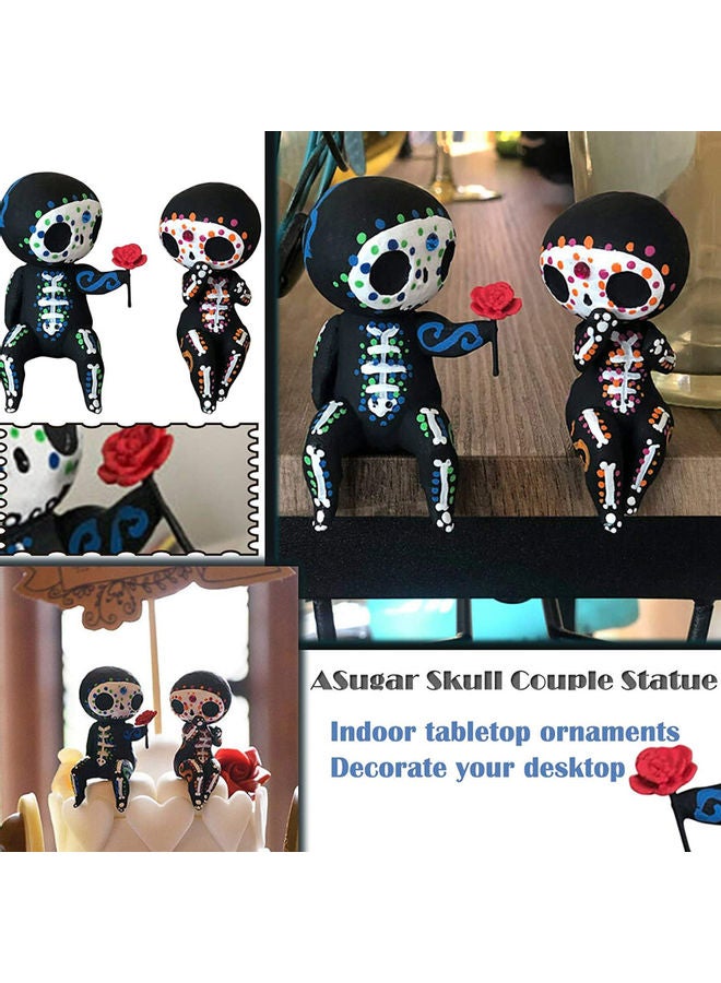Decorative Skull Statue Multicolour - Image 2