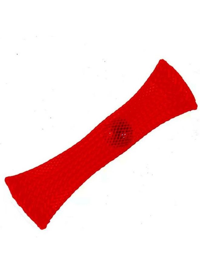 Mesh Net Tube With Marble Fidget Toy Red