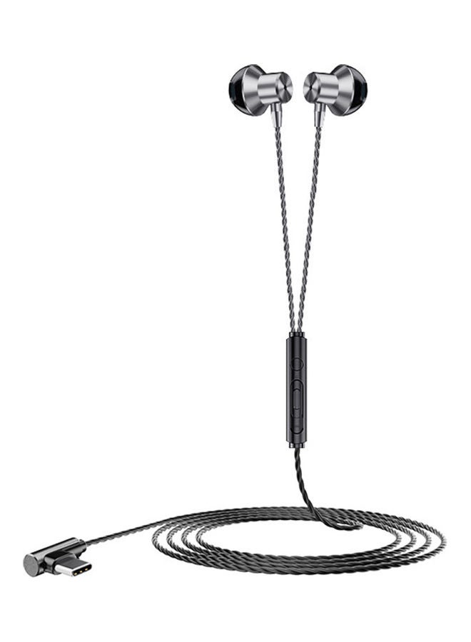 Generic Type-C Wired Sport Headset Grey 