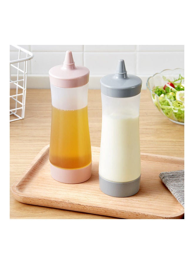Squeeze Bottle Clear/Beige 19.5x6cm  - Image 2