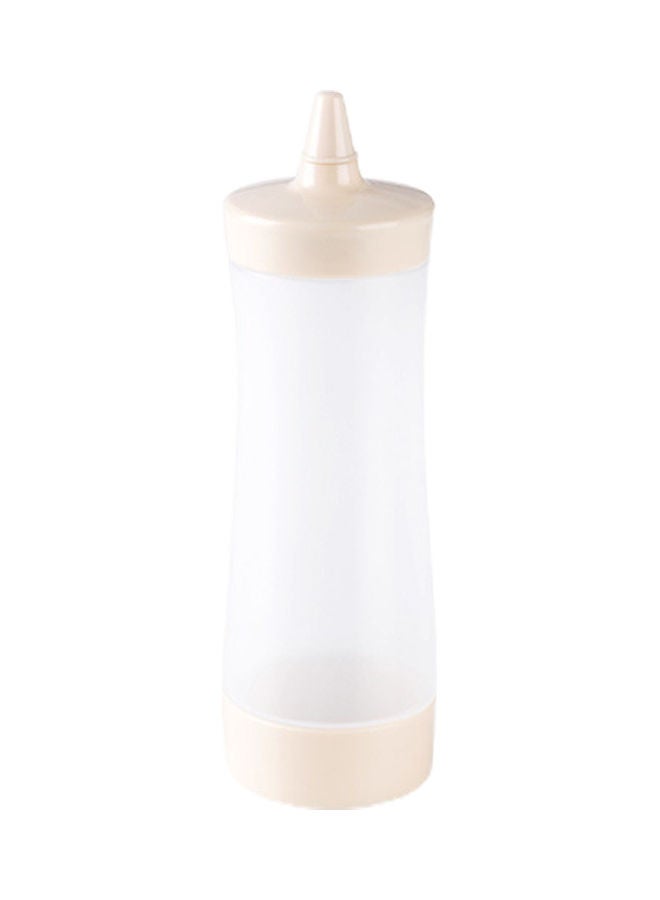 Squeeze Bottle Clear/Beige 19.5x6cm  - Image 1