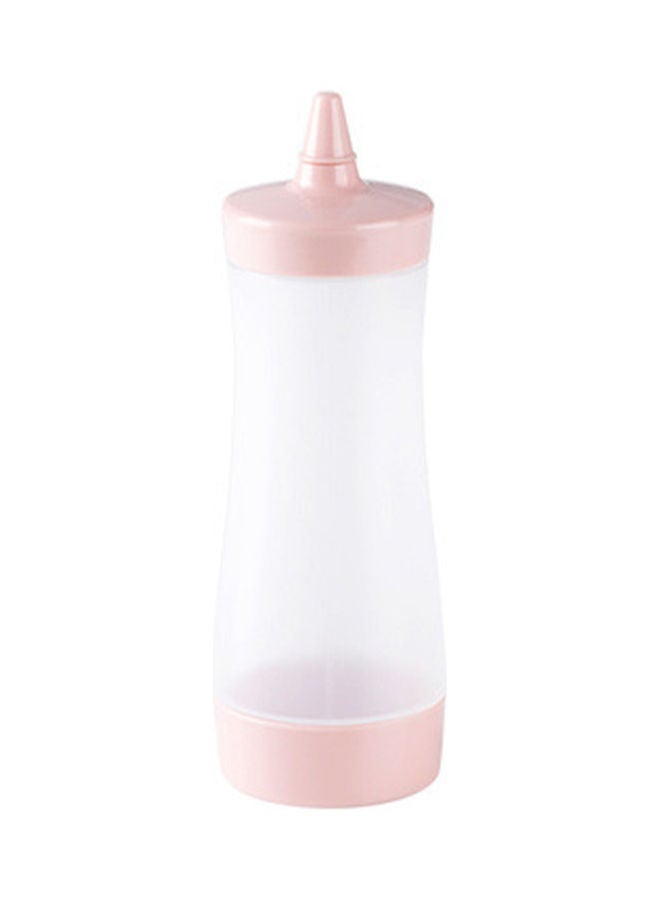 Squeeze Bottle Clear/Pink 19.5x6cm  - Image 1