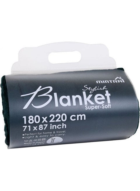 Blanket With Its Soft Textile Combination Green 220X180cm