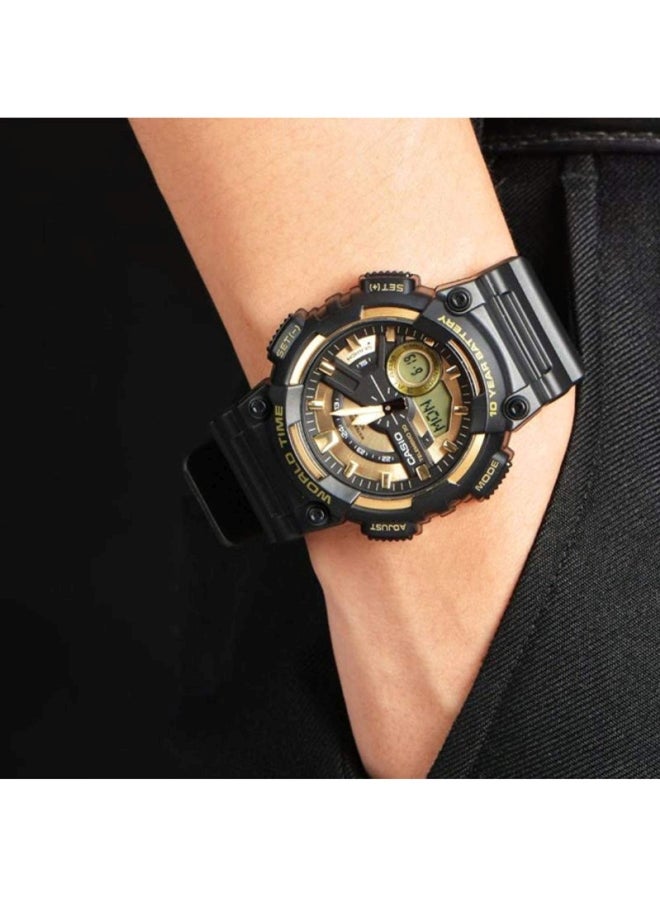 CASIO Men's Rubber Analog & Digital Wrist Watch AEQ-110BW-9AVEF - 47 mm - Black - Image 5