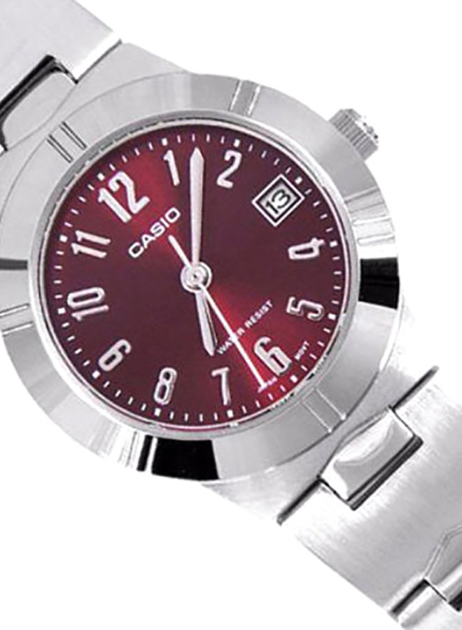 كاسيو ساعة يد بعقارب مقاومة للماء طراز LTP-1241D-4A2 - مقاس 33 مم - لون فضي للنساء - Image 4