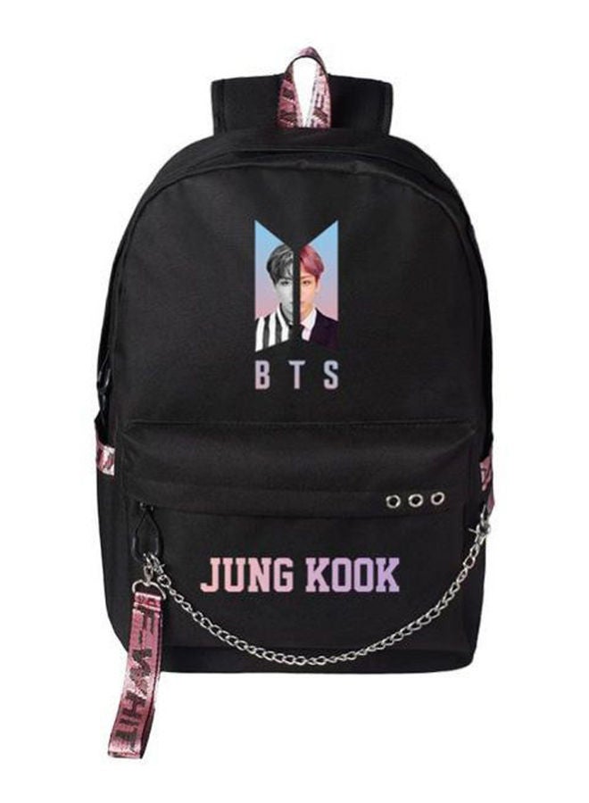 Casual Shoulder Bag Printed For  Unisex Black 