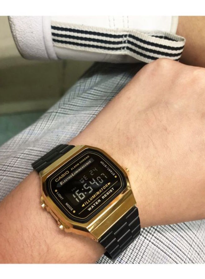 CASIO Men's Unisex Stainless Steel Digital Watch A-168WEGB-1B - 36.3 mm - Image 4