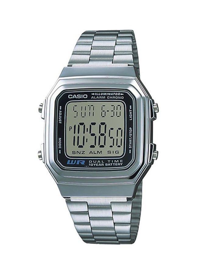 CASIO Men's Metal Digital Wrist Watch A178WA-1A - 41 mm - Silver - Image 1