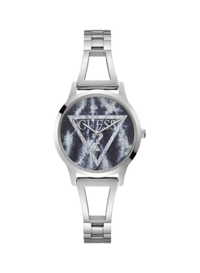 جس ساعة يد بعقارب وسوار من الستانلس ستيل طراز W1145L1 للنساء - Image 1