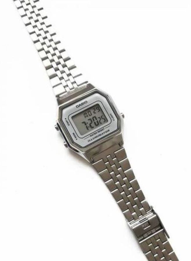 CASIO Women's Youth Water Resistant Digital Watch LA680WA-7DF - 29 mm - Silver - Image 3
