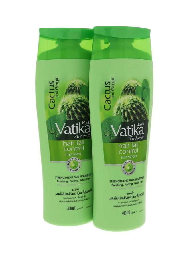 Dabur Vatika Cactus And Gergir Hair Fall Control Shampoo (Pack Of 2) 400ml 