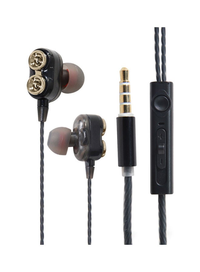 Generic Quad-core Noise Reduction Wired Headphone Grey  - Image 1