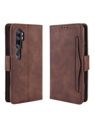 For Xiaomi Mi Cc9 Pro Mobile Case Retro Texture Multi Card Slot Wallet Soft Cover Brown - v1624379103/N48469002A_1