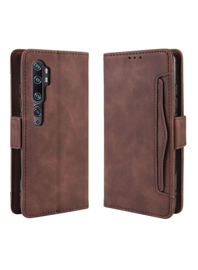 Generic - For Xiaomi Mi Cc9 Pro Mobile Case Retro Texture Multi Card Slot Wallet Soft Cover Brown - Image 1
