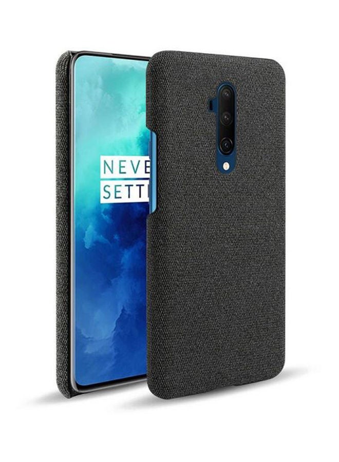 Generic - For Oneplus 7T Pro Mobile Phone Case Canvas Texture ShatterResistant Creative Back Cover Black - Image 1