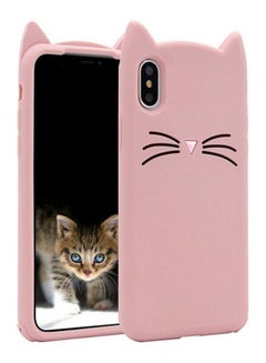 For Iphone Xs Max Case Fashion Cute 3D Party Meow Cat Ears Soft Slim Silicone Phone Case Pink