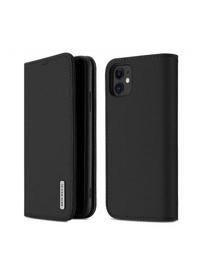 Generic - Case  Iphone 11 Pro Max Mobile Phone Flip Leather Wallet Cover AntiShock Seismic Business Leather Case Black - Image 1