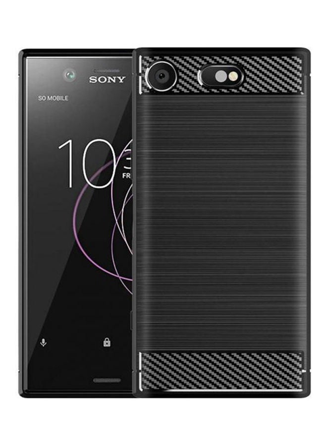 Generic - Case For Sony Xperia Xz1 Compact (4.6 Inch) Soft Silicon   Brushed With Texture Carbon Fiber Design Protection Cover Black - Image 1