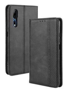 Case For Zte Axon 10 Pro & Axon 10 Pro 5G. Retro Flip Wallet Phone Case Black