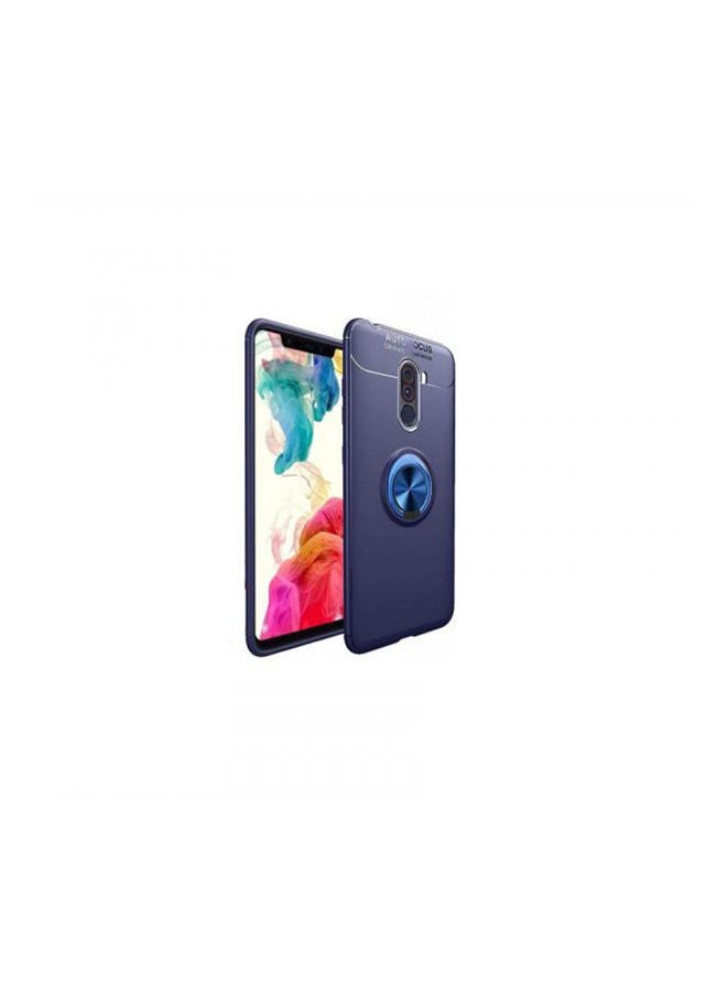 For Xiaomi Pocophone F1 Ring Series Shock Absorption Soft Tpu Back Case Cover Blue 